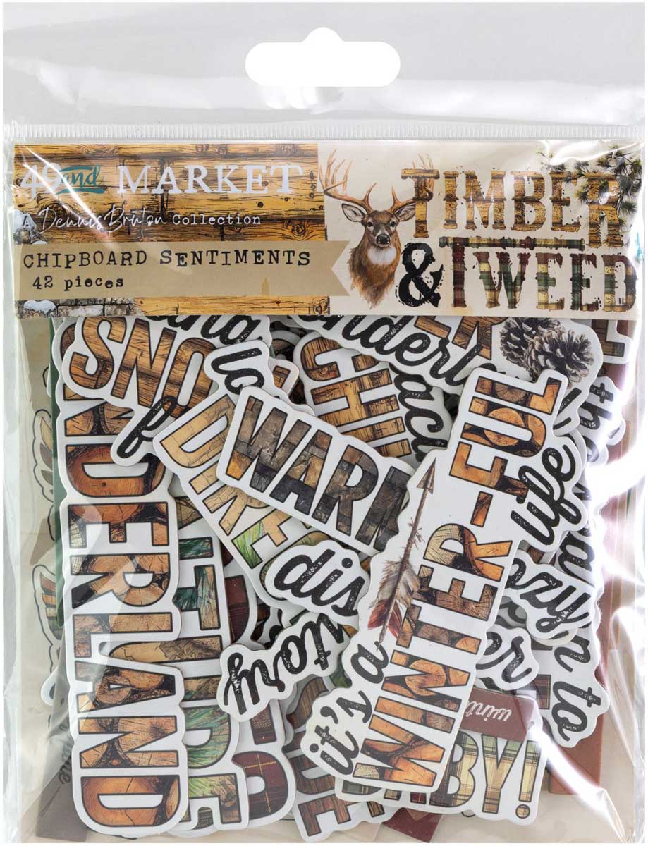 49 & Market Timber & Tweed Collection - Chipboard Sentiments [DTT-34790]