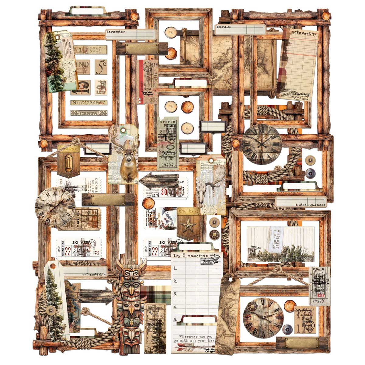 49 & Market Timber & Tweed Collection - Ephemera & Frames [DTT-34783] - Image 2