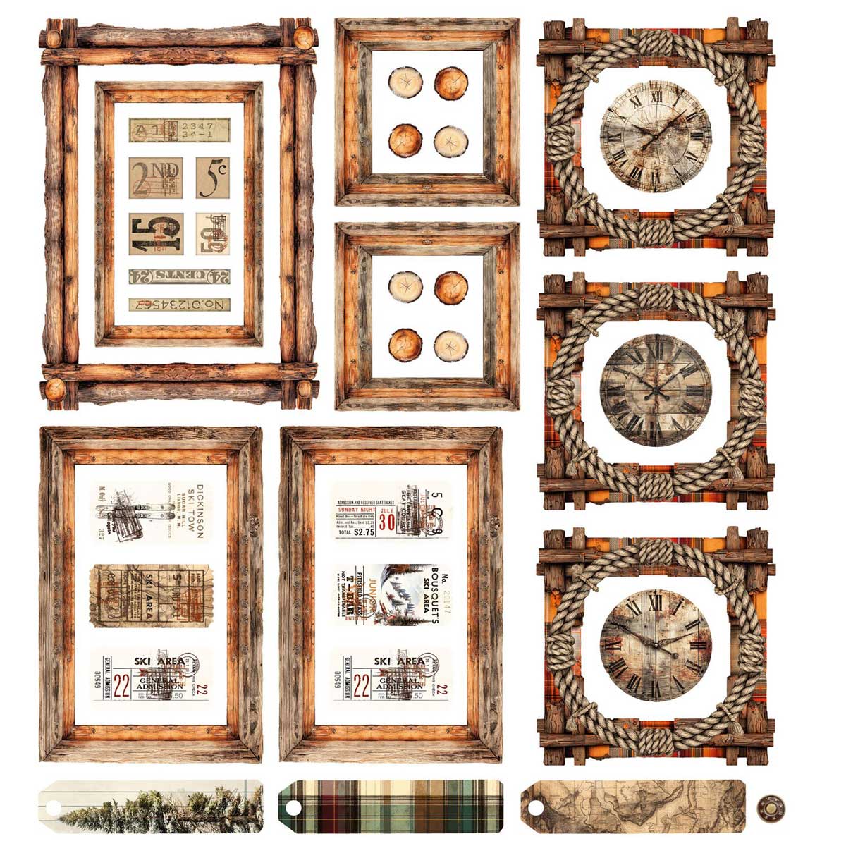49 & Market Timber & Tweed Collection - Ephemera & Frames [DTT-34783] - Image 3