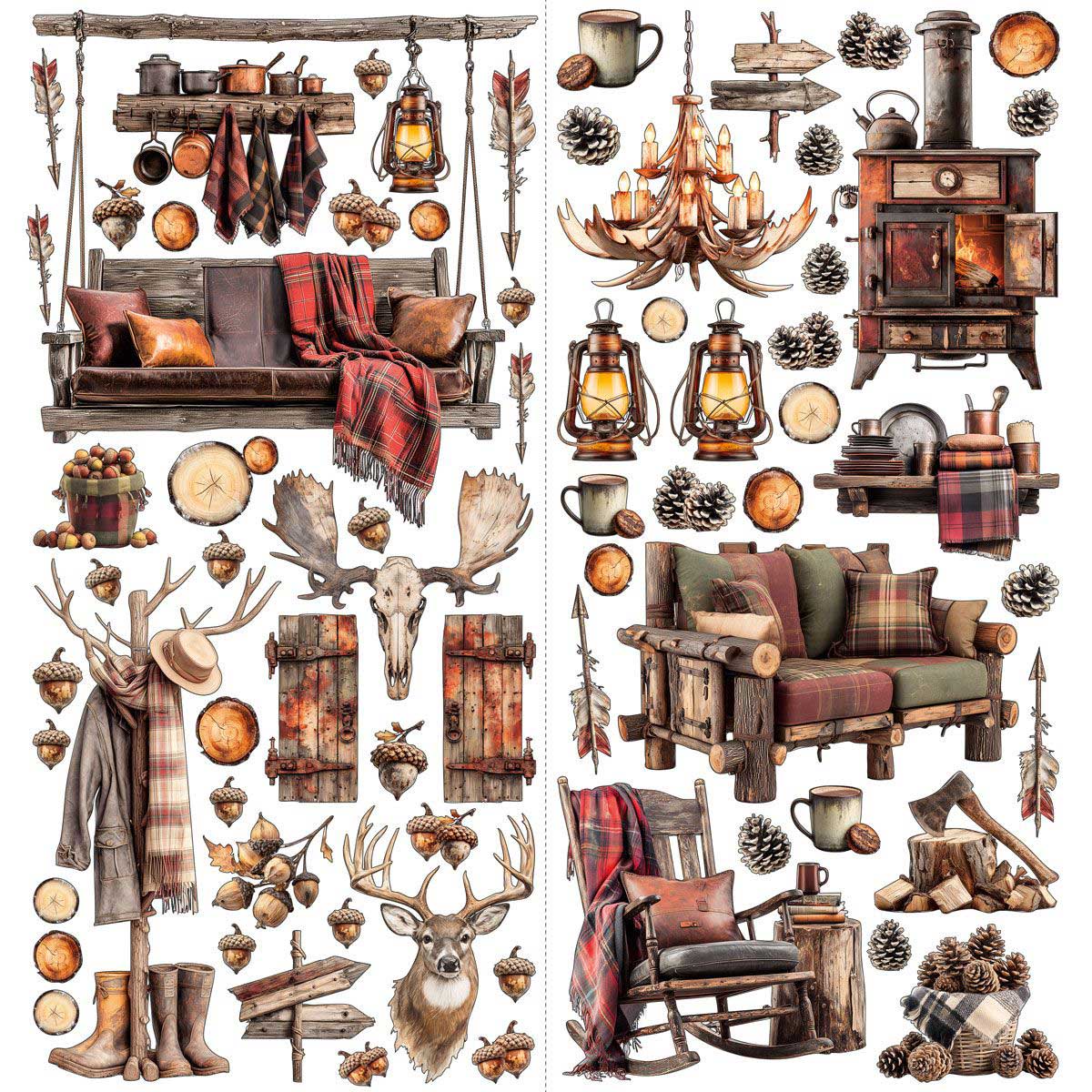 49 & Market Timber & Tweed Collection - Laser Cut Element Set [DTT-34769] - Image 2