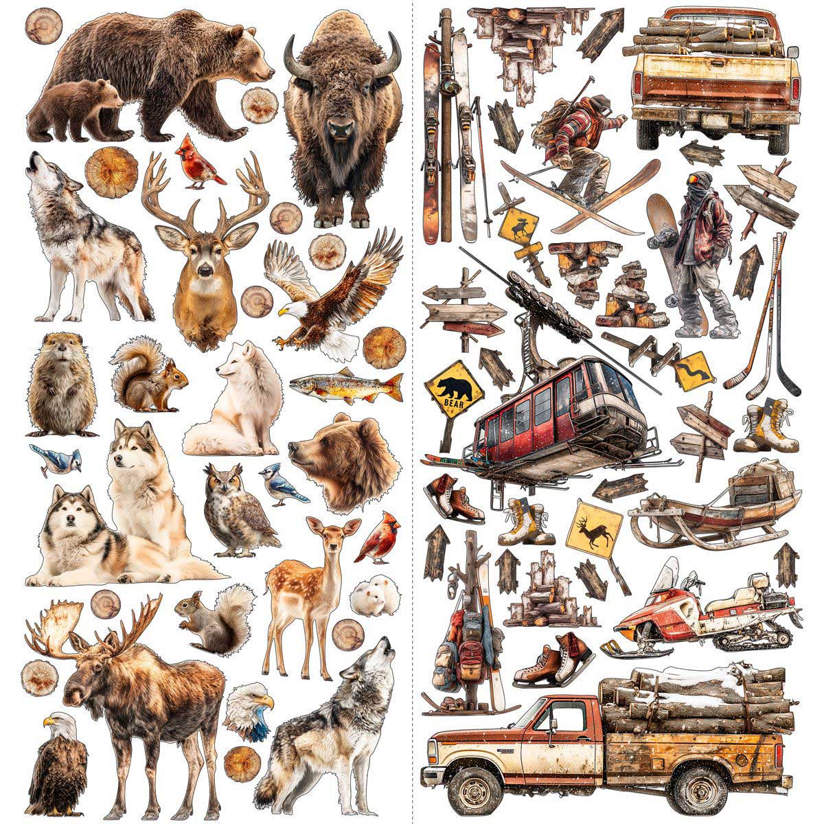 49 & Market Timber & Tweed Collection - Laser Cut Element Set [DTT-34769] - Image 3