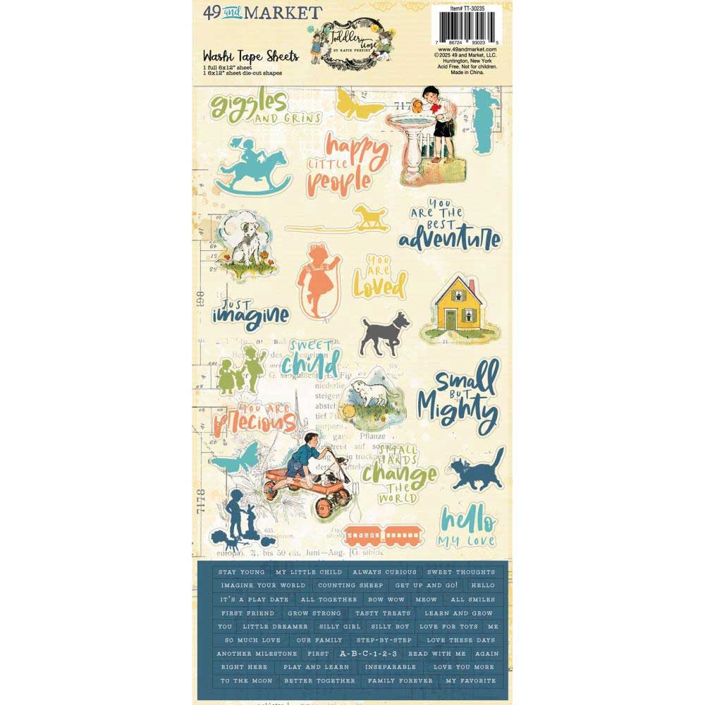 49 & Market Toddler Time Collection - Washi Tape Sheets [TT-30235]