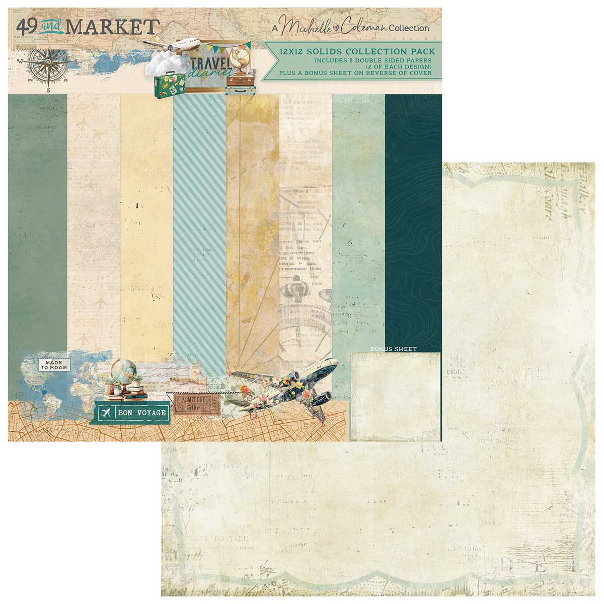 49 & Market Travel Diaries Collection - 12" x 12" Solids Collection Pack [MTD-35759] - Image 2