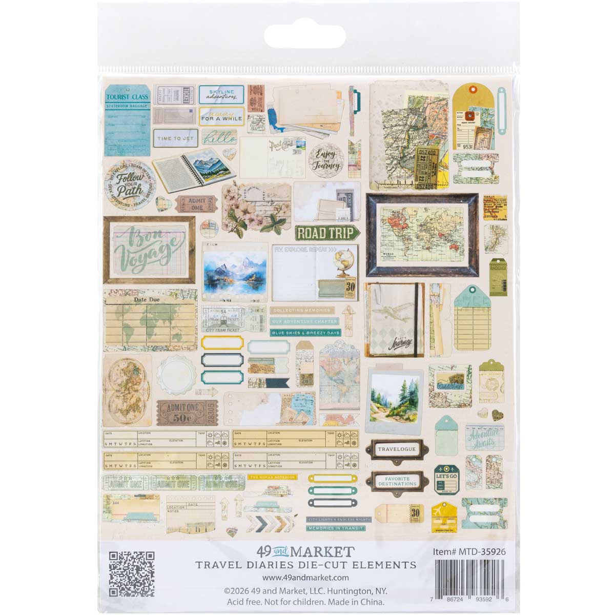 49 & Market Travel Diaries Collection - Die Cut Elements [MTD-35926] - Image 2