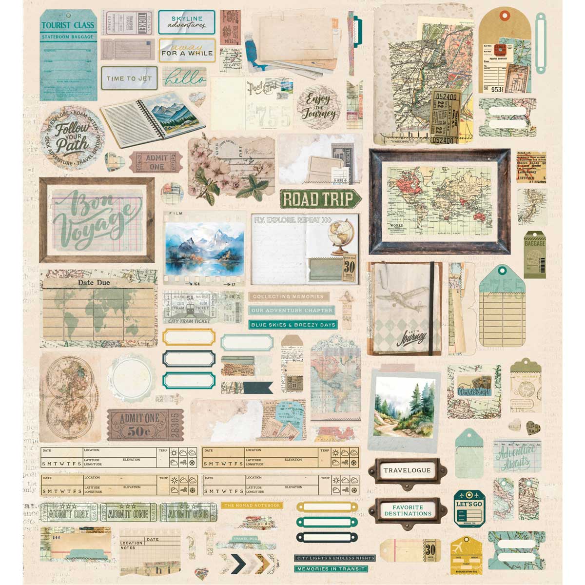 49 & Market Travel Diaries Collection - Die Cut Elements [MTD-35926] - Image 3