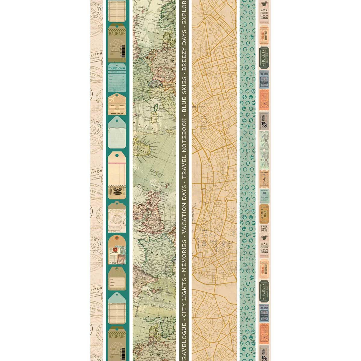 49 & Market Travel Diaries Collection - Washi Tape Set [MTD-35933] - Image 2