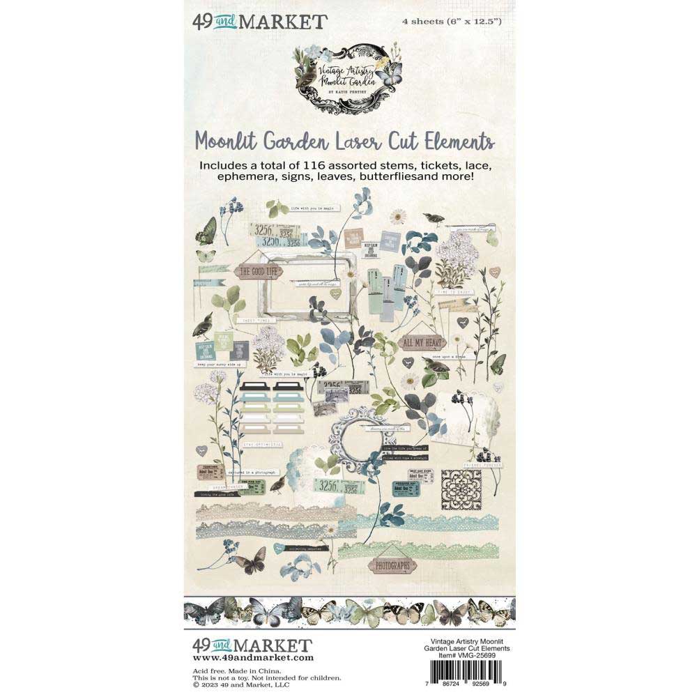 49 and Market - Vintage Artistry Moonlit Garden 6 x 8 Collection Pack