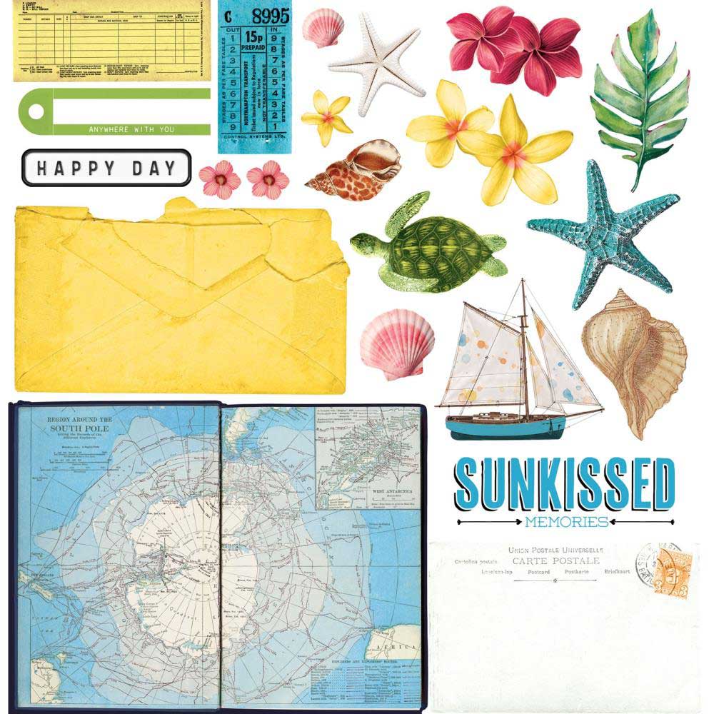 49 and Market Vintage Artistry Sunburst Chipboard Words (SUN24791)