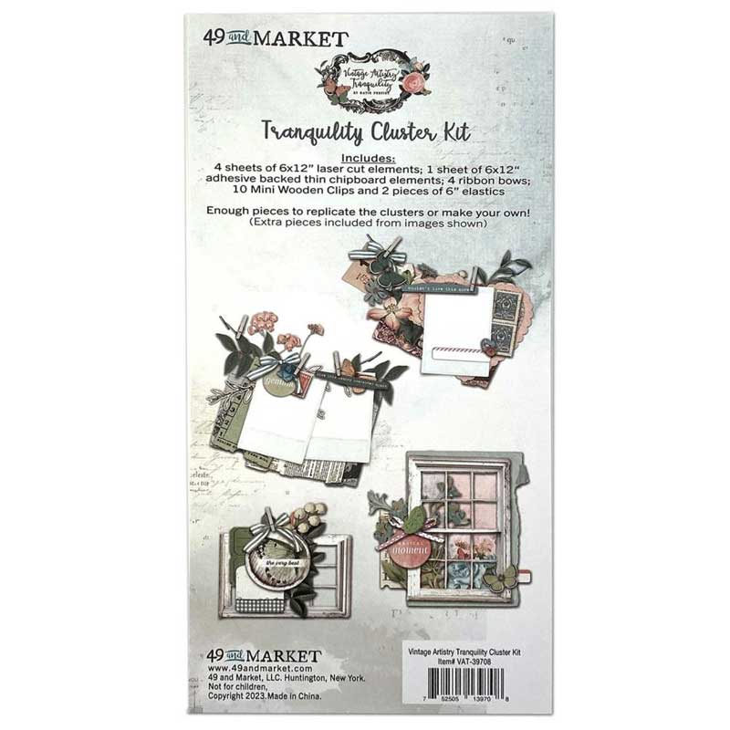 49 & Market Vintage Artistry Tranquility Collection - Cluster Kit [VAT-39708]