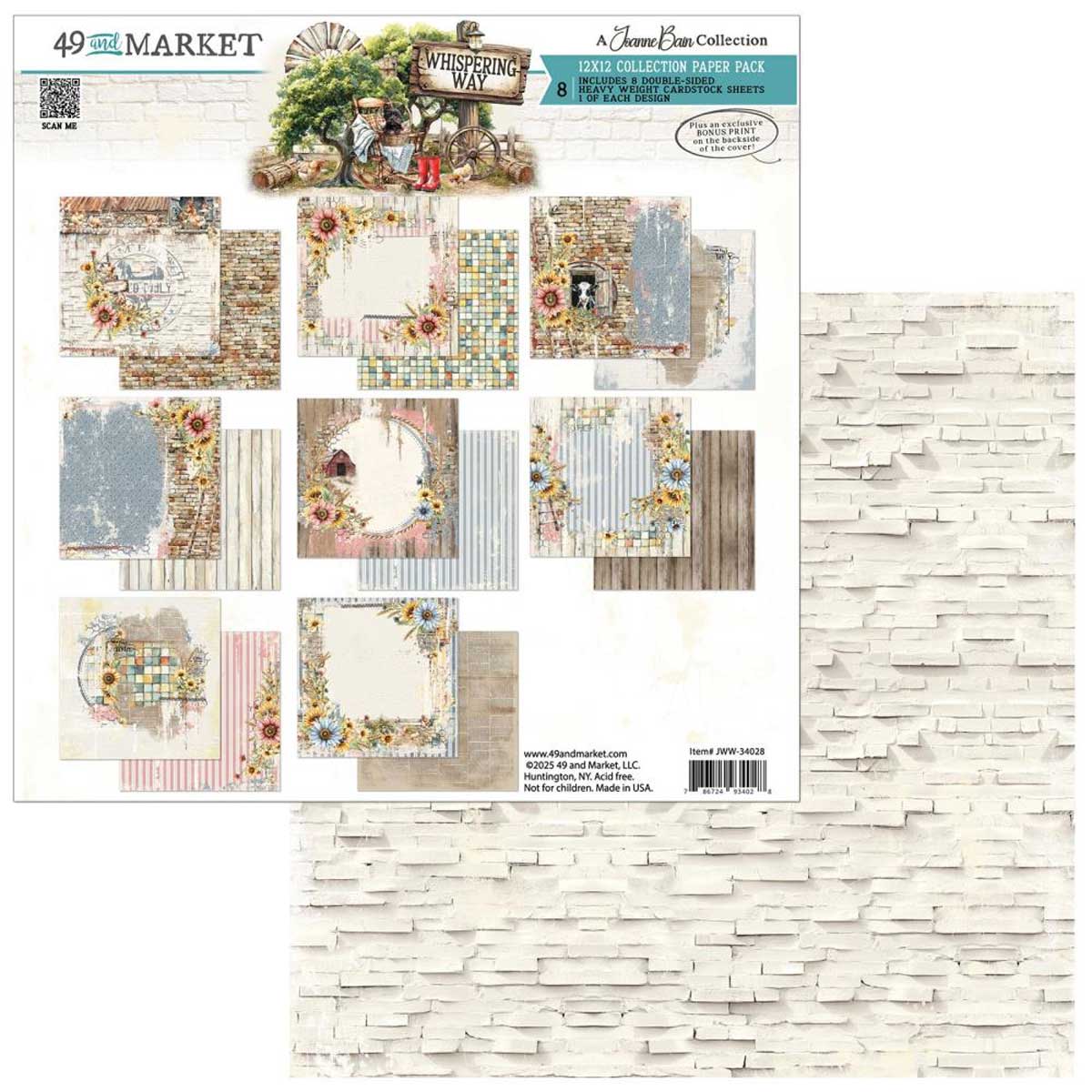 49 & Market Whispering Way Collection - 12" x 12" Collection Paper Pack [JWW-34028] - Image 2