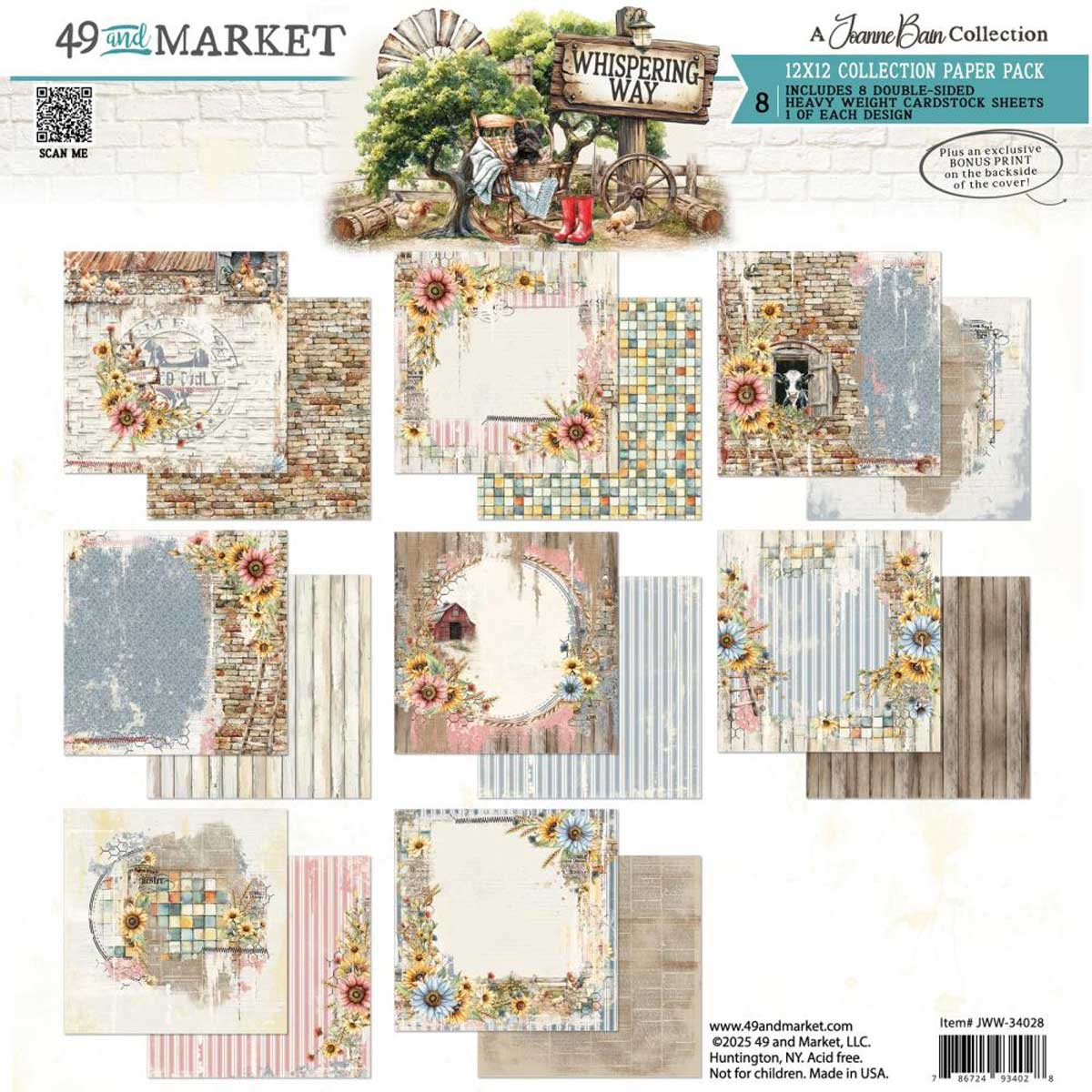 49 & Market Whispering Way Collection - 12" x 12" Collection Paper Pack [JWW-34028]