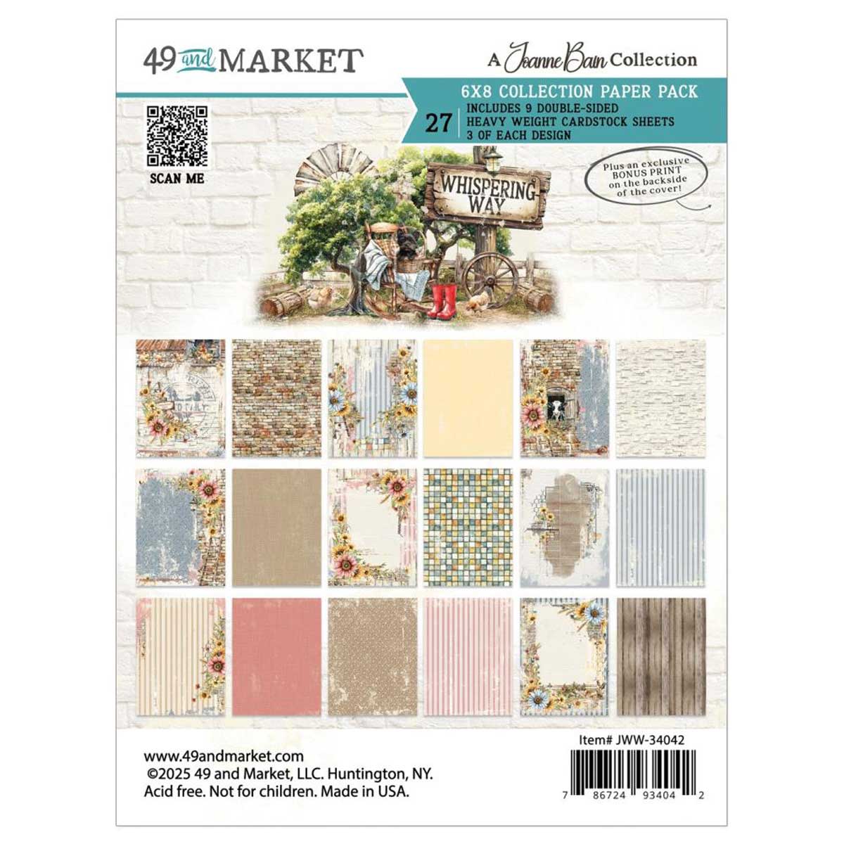 49 & Market Whispering Way Collection - 6" x 8" Collection Paper Pack [JWW-34042]