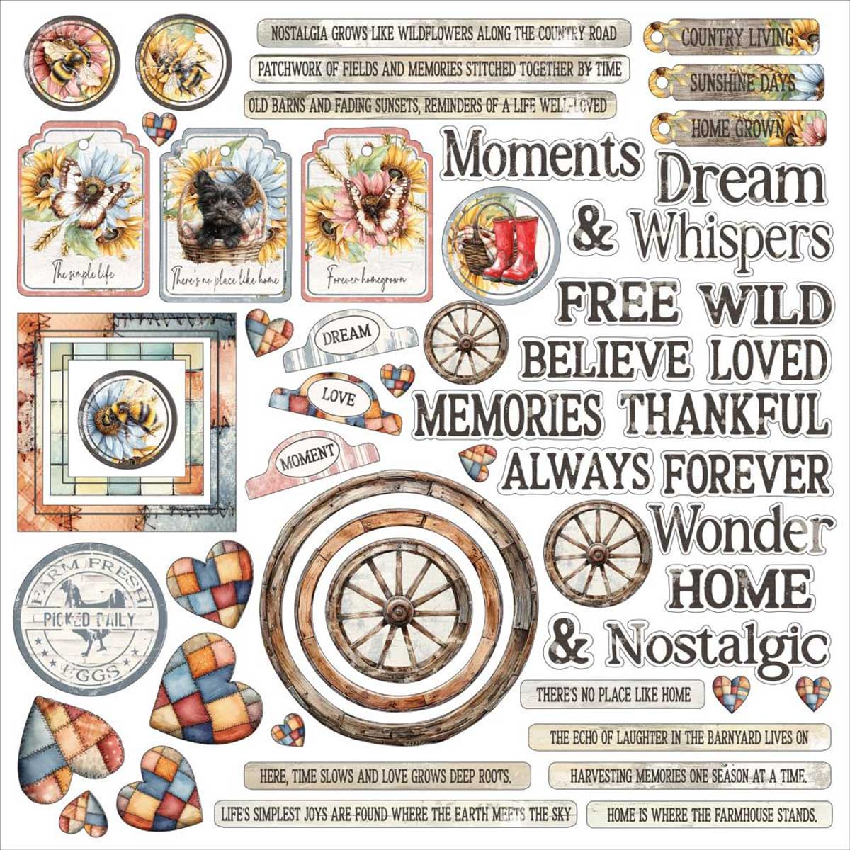 49 & Market Whispering Way Collection - Chipboard Assortment [JWW-34219] - Image 2