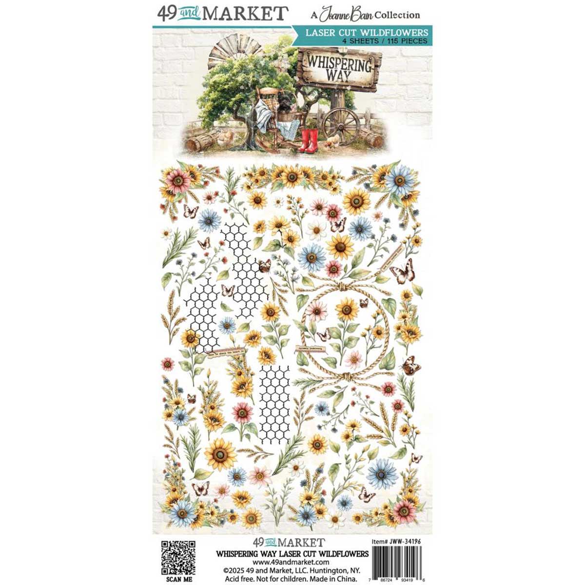 49 & Market Whispering Way Collection - Laser Cut Wildflowers [JWW-34196]