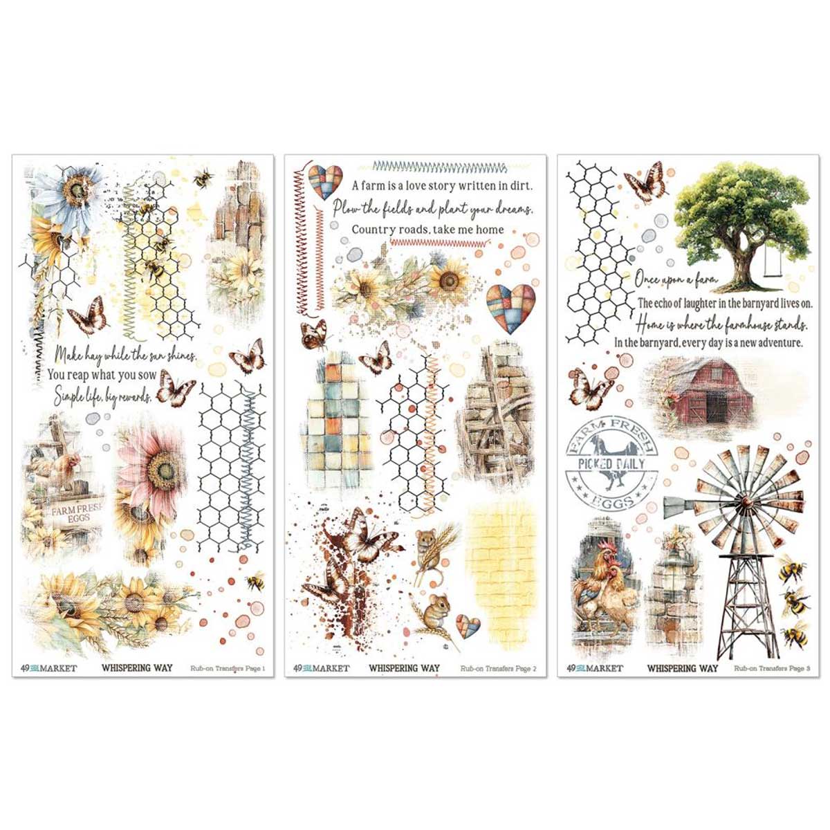 49 & Market Whispering Way Collection - Rub-On Transfers - Blendable [JWW-34172] - Image 2