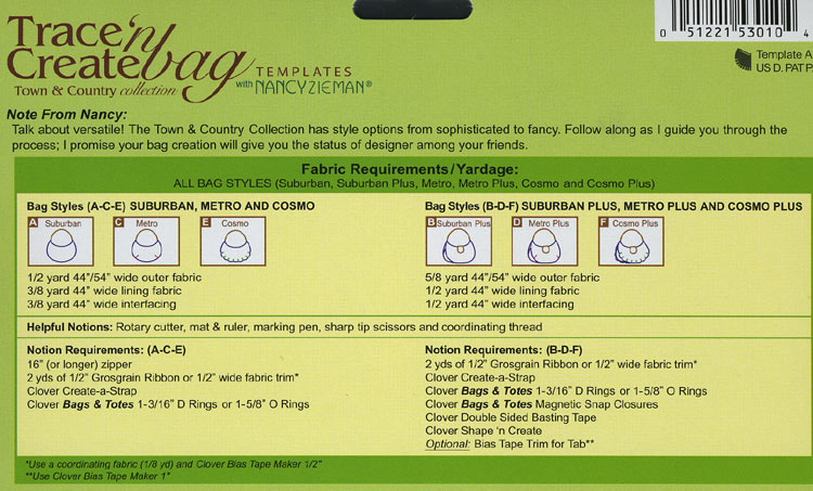 Trace 'n Create Bag with Nancy Zieman - Town & Country Collection [9500] - Image 2