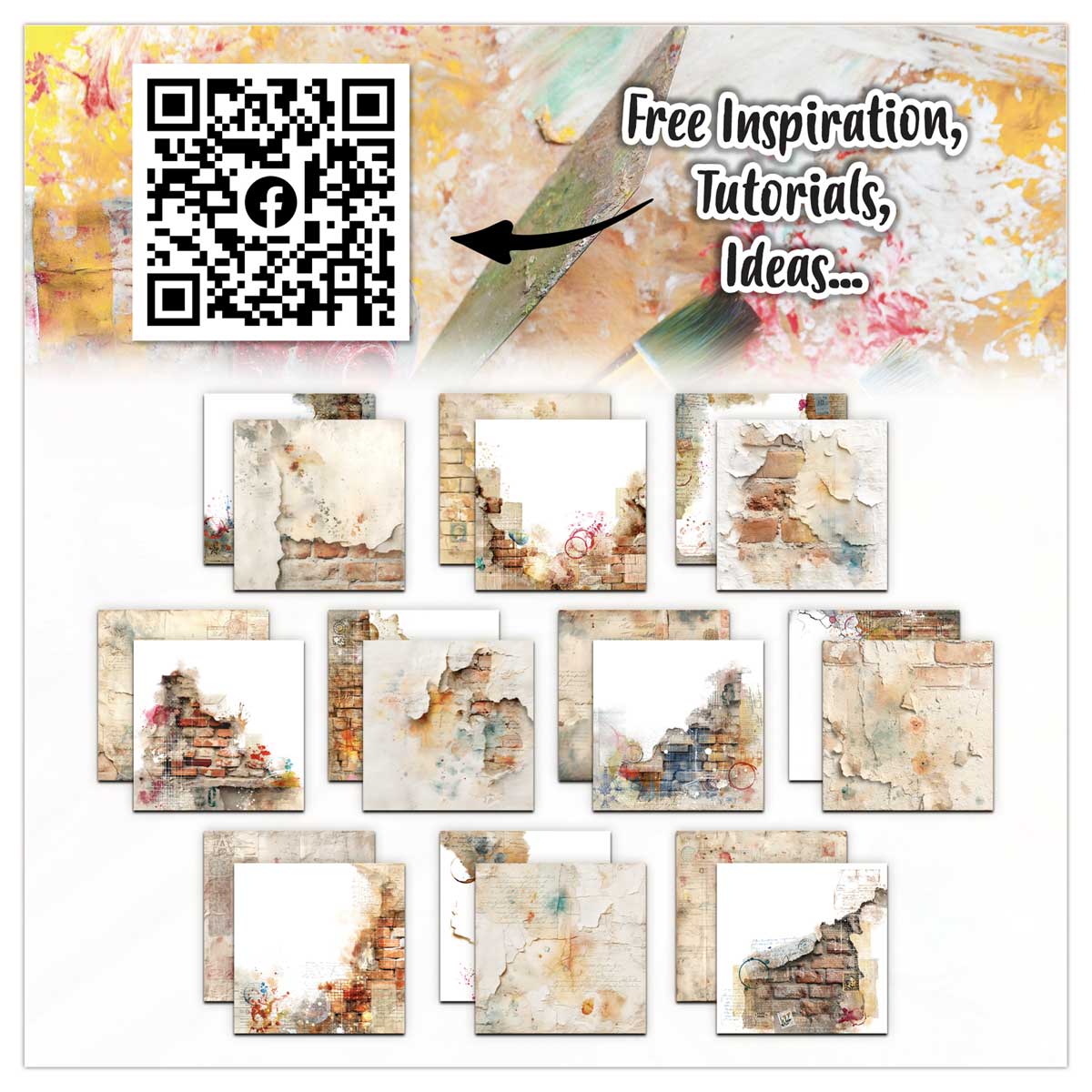 AALL & Create 12" x 12" Design Papers - Surface Marks [PA-51] - Image 2