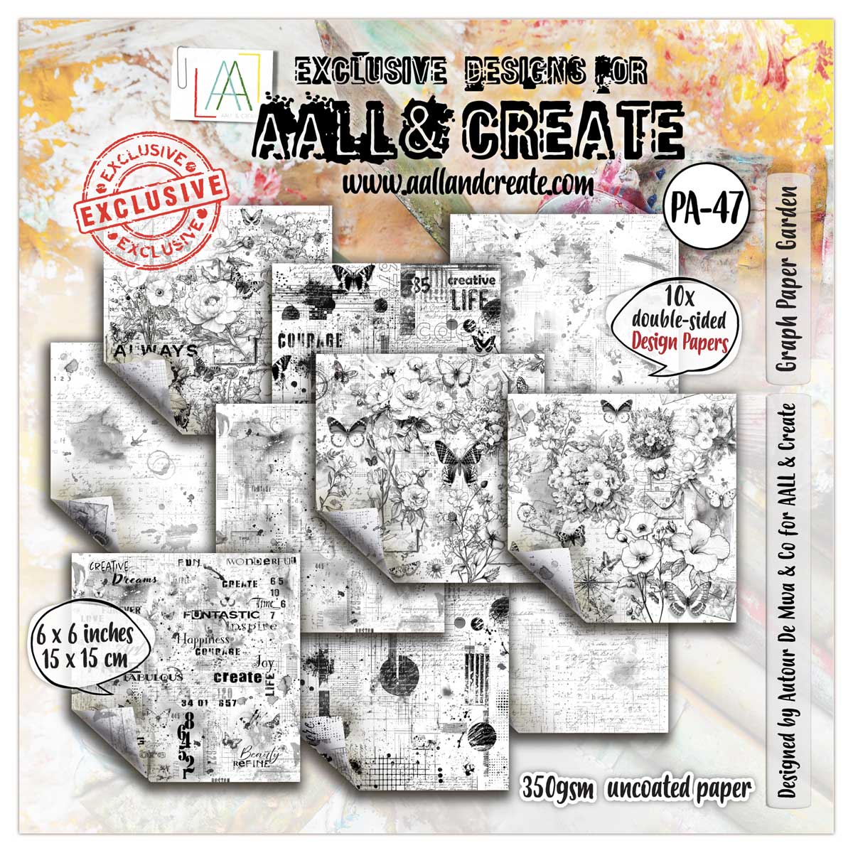 AALL & Create 6" x 6" Design Papers - Graph Paper Garden [PA-47]