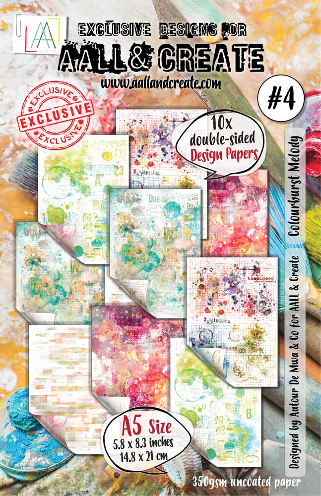AALL & Create A5 Design Papers - Colourburst Melody #4