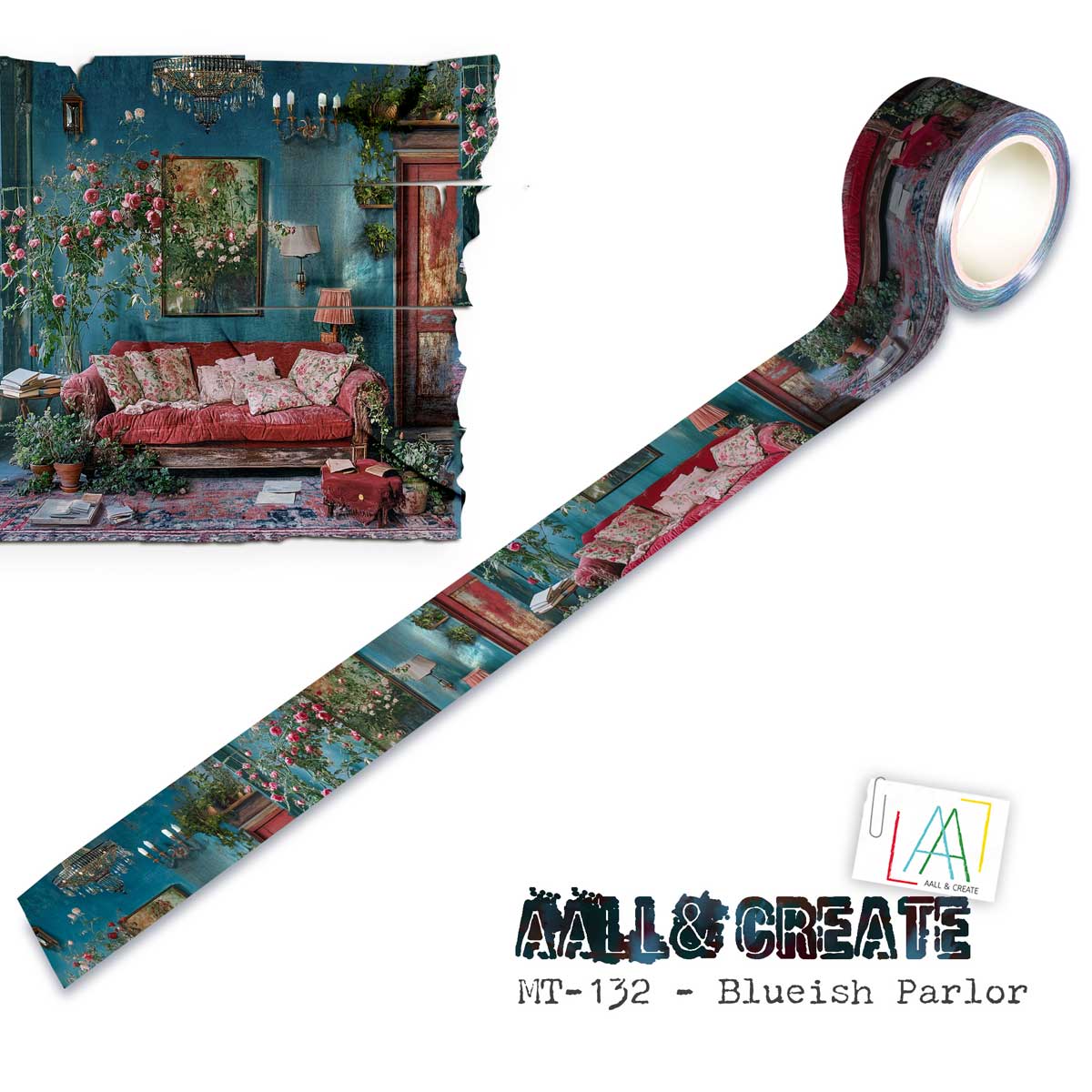 AALL & Create Layer It Up Washi Tape - Blueish Parlour [MT-132]