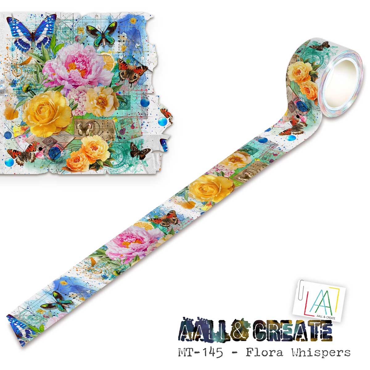 AALL & Create Layer It Up Washi Tape - Flora Whispers [MT-145]