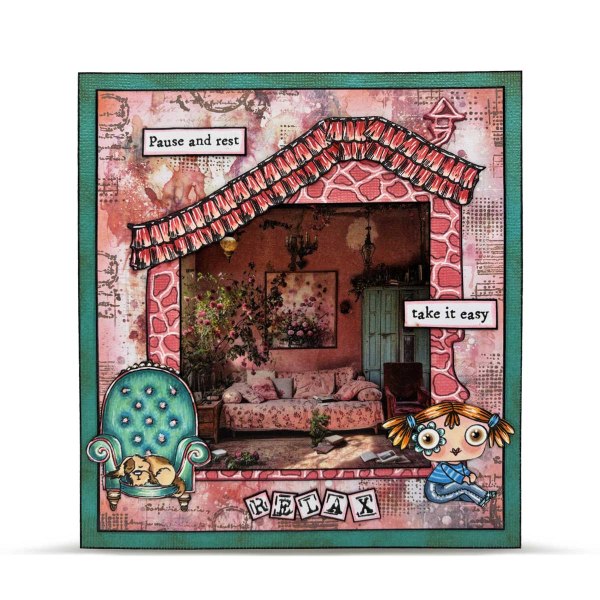 AALL & Create Layer It Up Washi Tape - Rosy Settee [MT-131] - Image 4