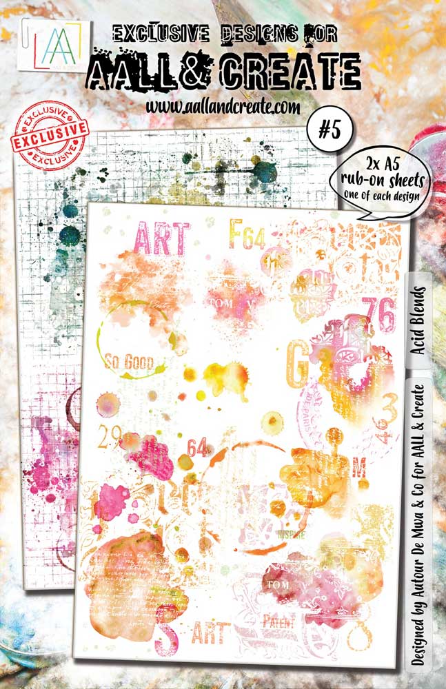 AALL & Create Rub-On Sheets - Acid Blends #5