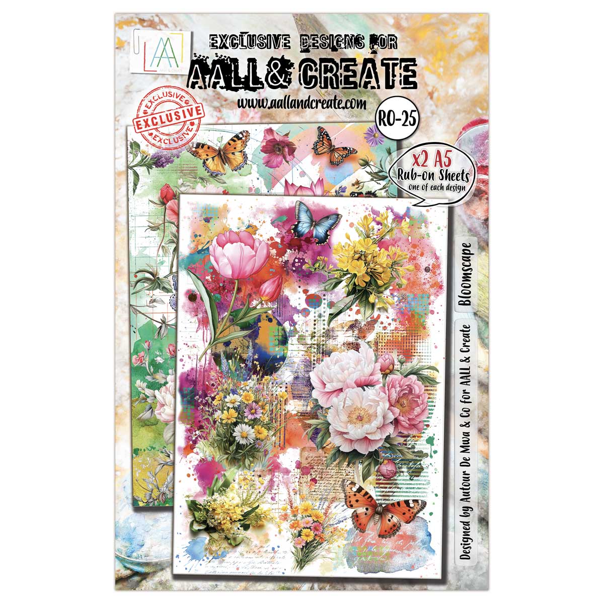 AALL & Create Rub-On Sheets - Bloomscape [RO-25]