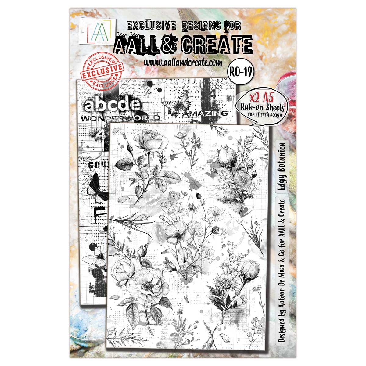 AALL & Create Rub-On Sheets - Edgy Botanica [RO-19]