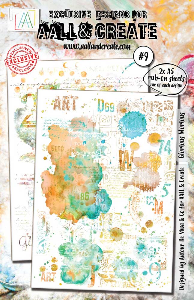 AALL & Create Rub-On Sheets - Glorious Morious #9