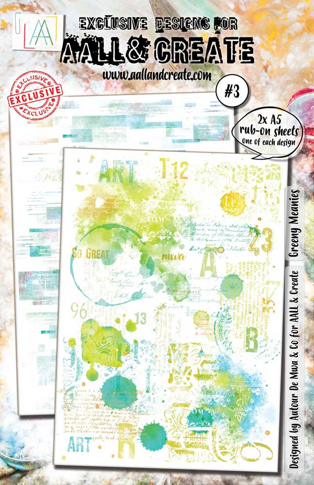 AALL & Create Rub-On Sheets - Greeny Meanies #3