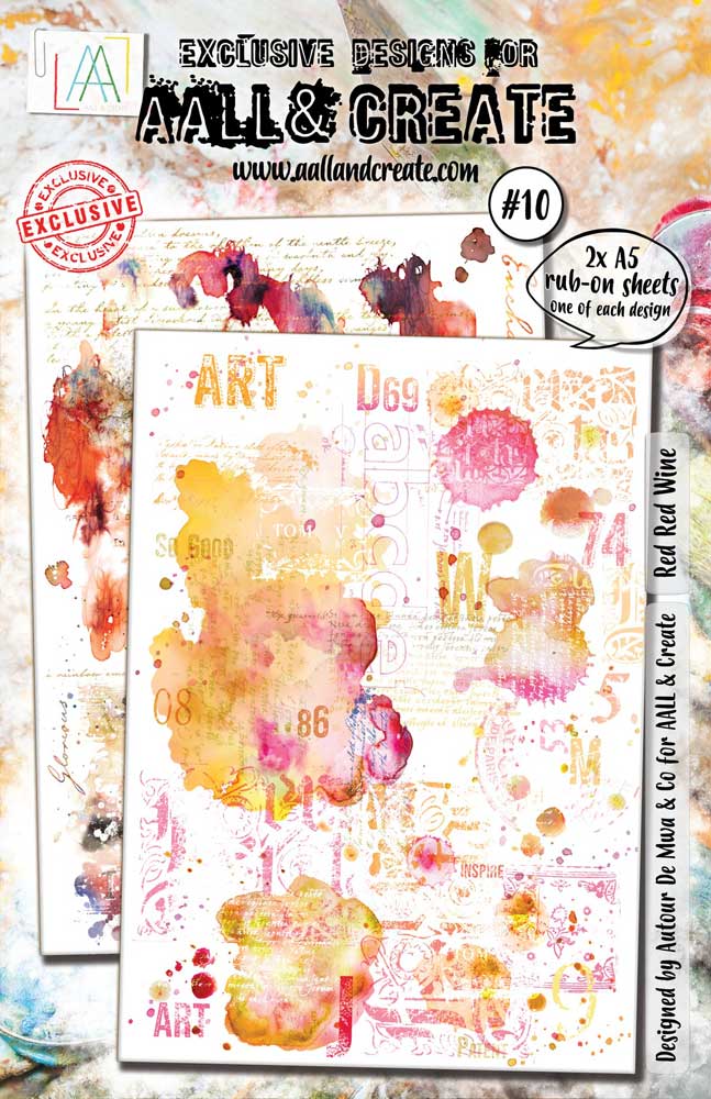 AALL & Create Rub-On Sheets - Red Red Wine #10