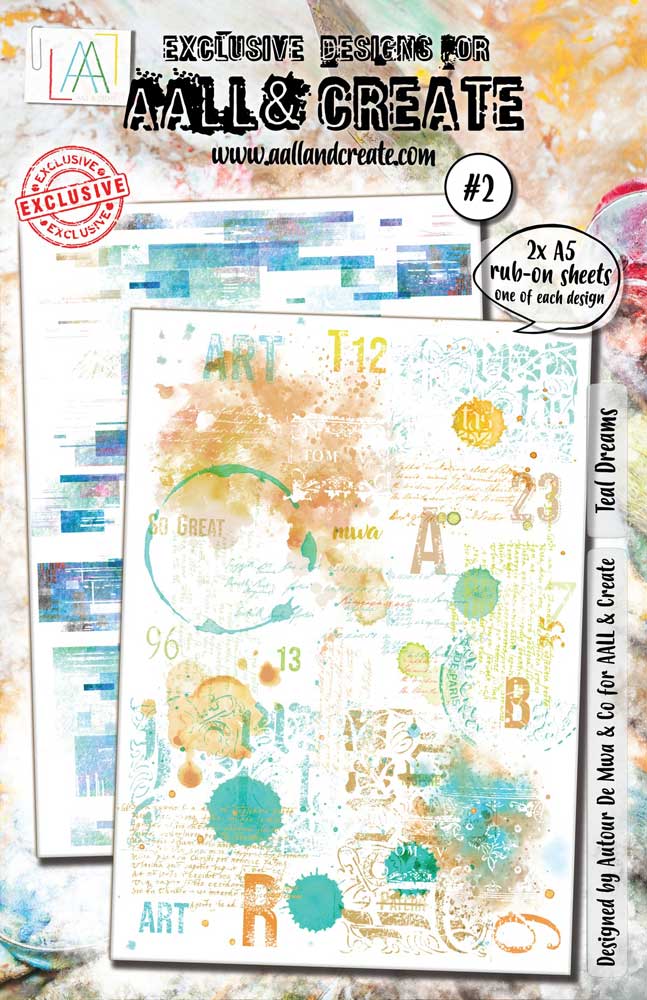 AALL & Create Rub-On Sheets - Teal Dreams #2