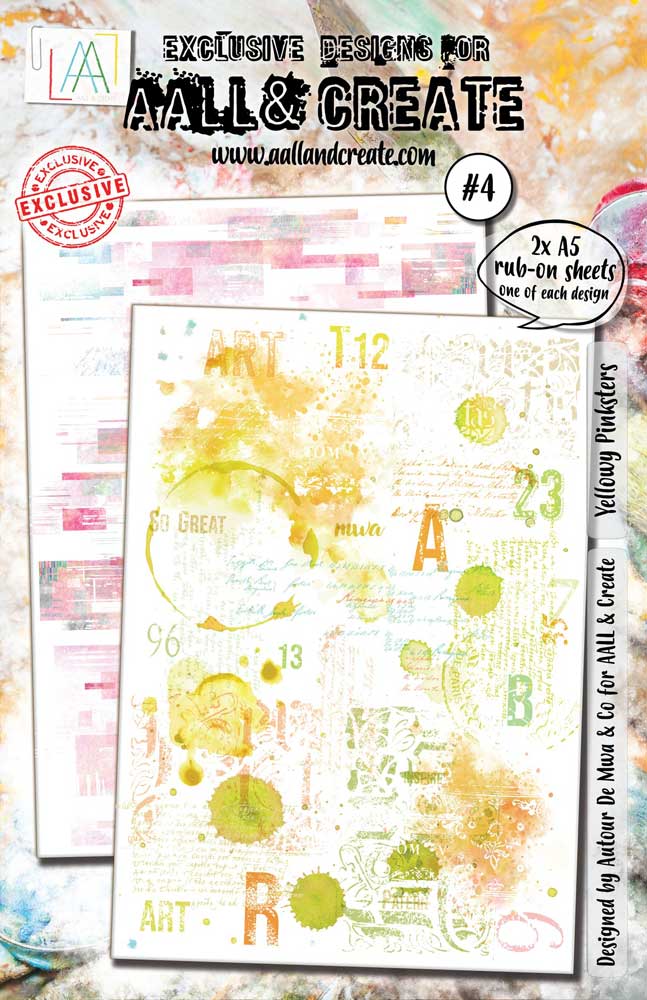 AALL & Create Rub-On Sheets - Yellow Pinksters #4