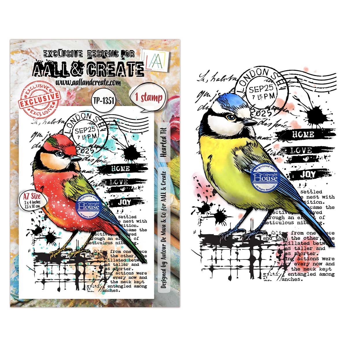 AALL & Create Stamp - Hearted Tit [TP-1351]