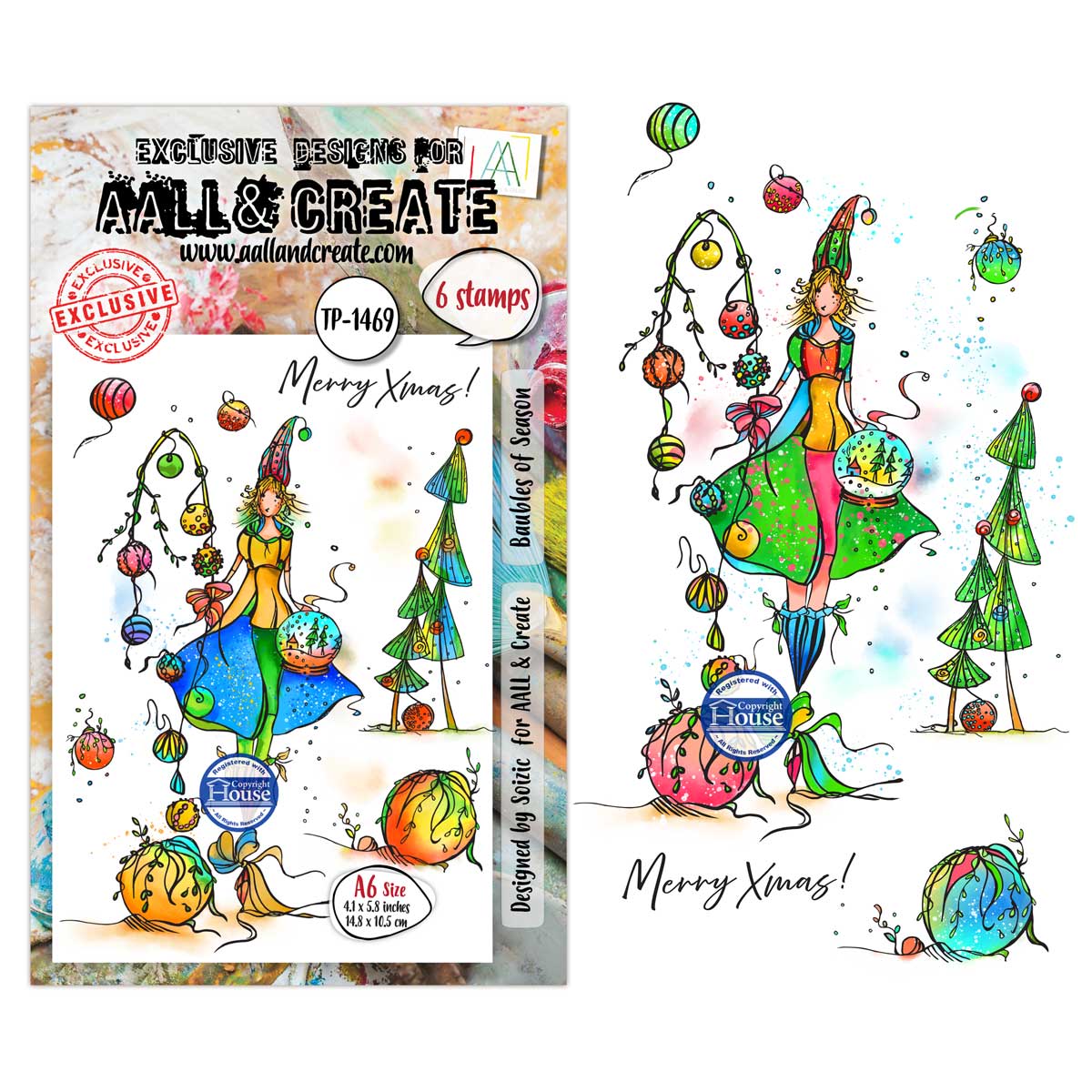 AALL & Create Stamp Set - Baubles Of Season [TP-1469]