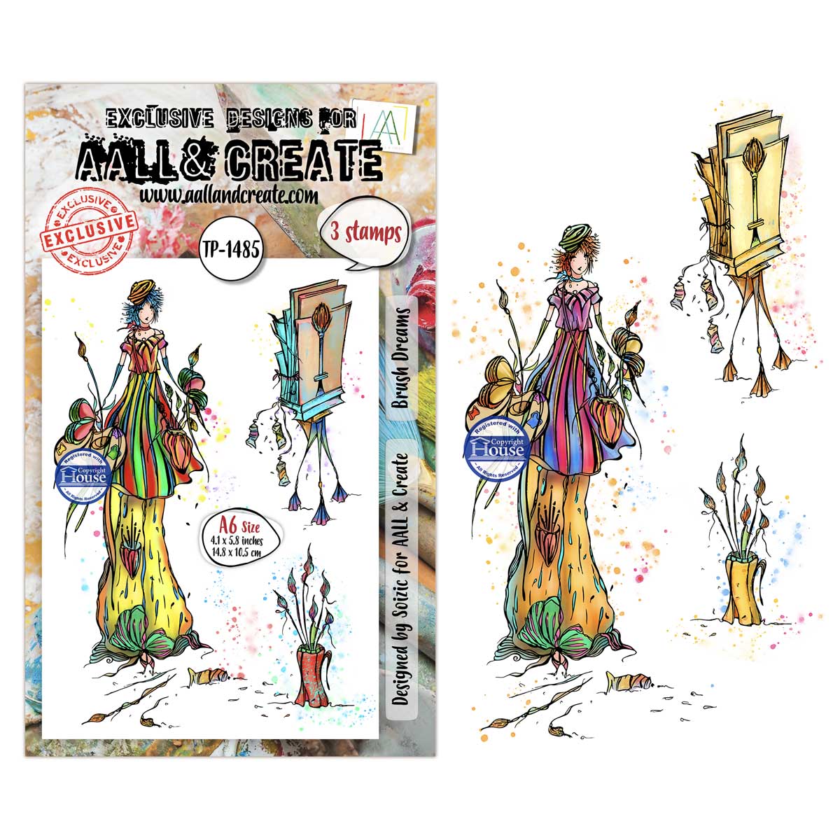 AALL & Create Stamp Set - Brush Dreams [TP-1485]