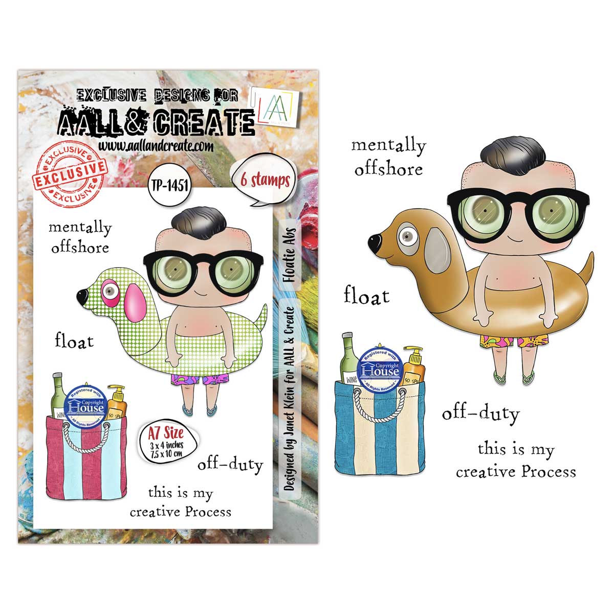 AALL & Create Stamp Set - Floatie Abs [TP-1451]