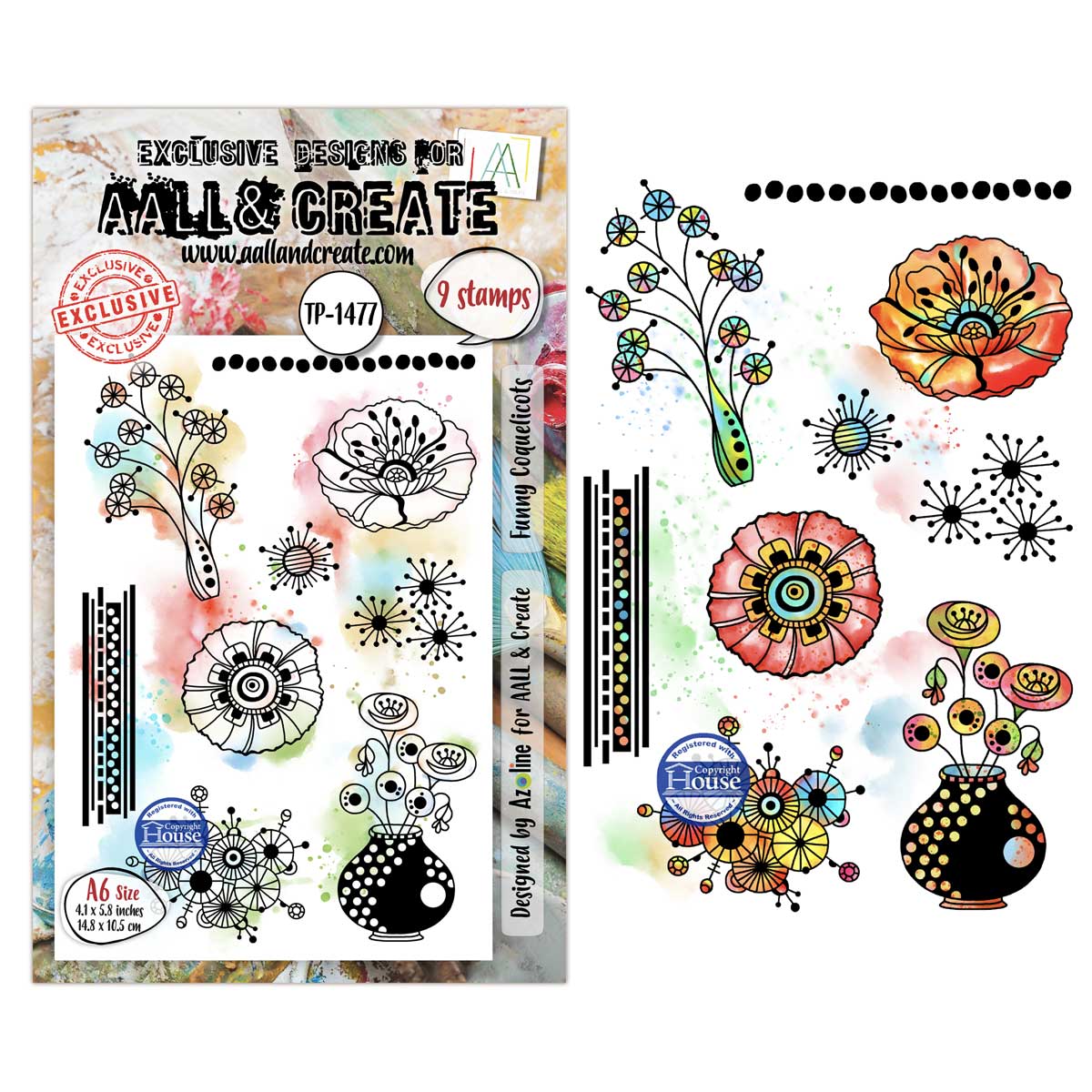 AALL & Create Stamp Set - Funny Coquelicots [TP-1477]