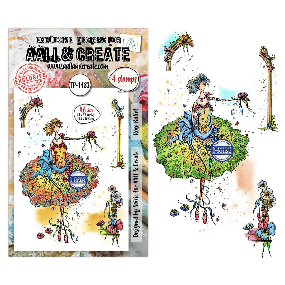 AALL & Create Stamp Set - Rose Ballet [TP-1483]