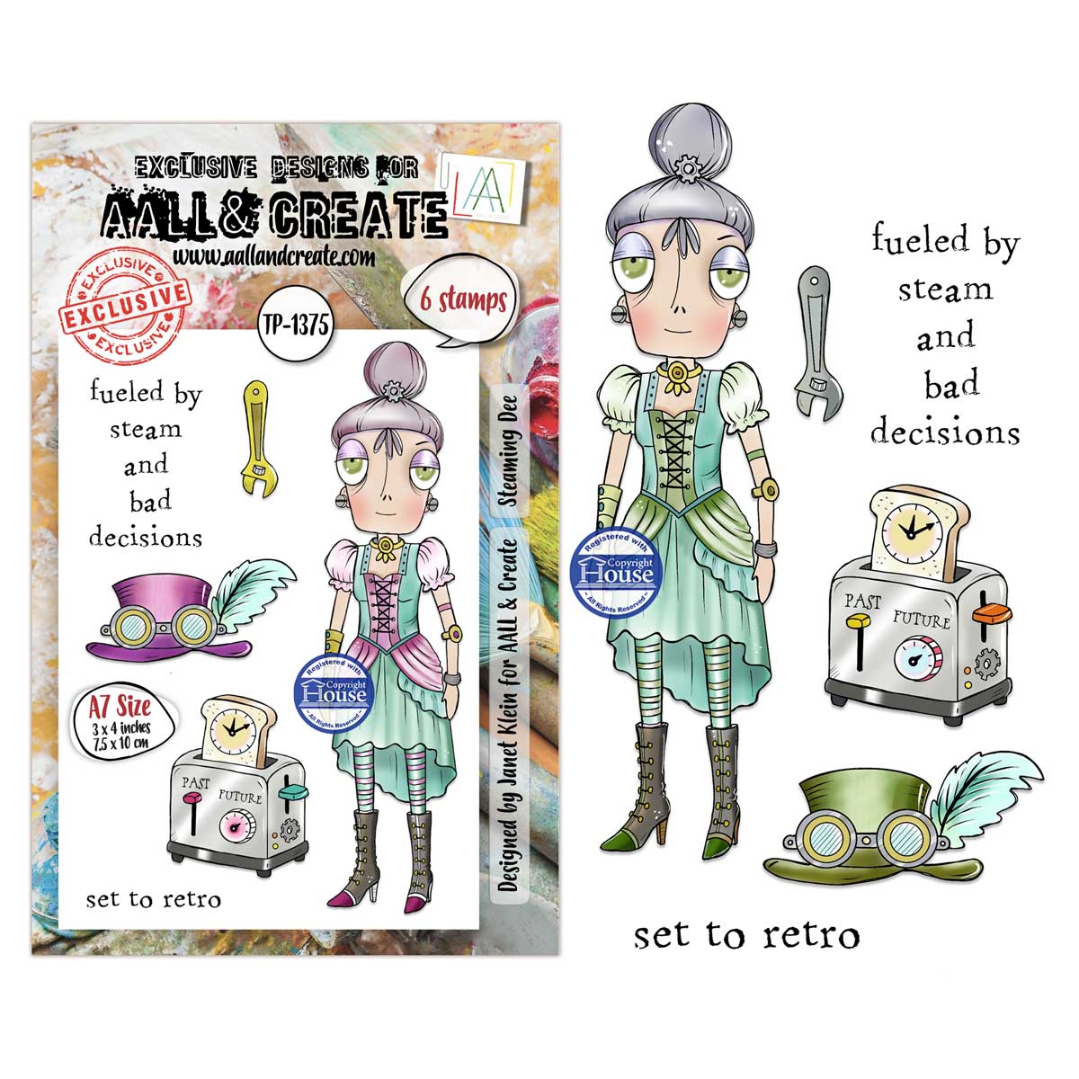 AALL & Create Stamp Set - Steaming Dee [TP-1375]
