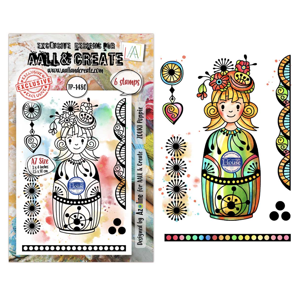 AALL & Create Stamp Set - Zouki Poppie [TP-1480]
