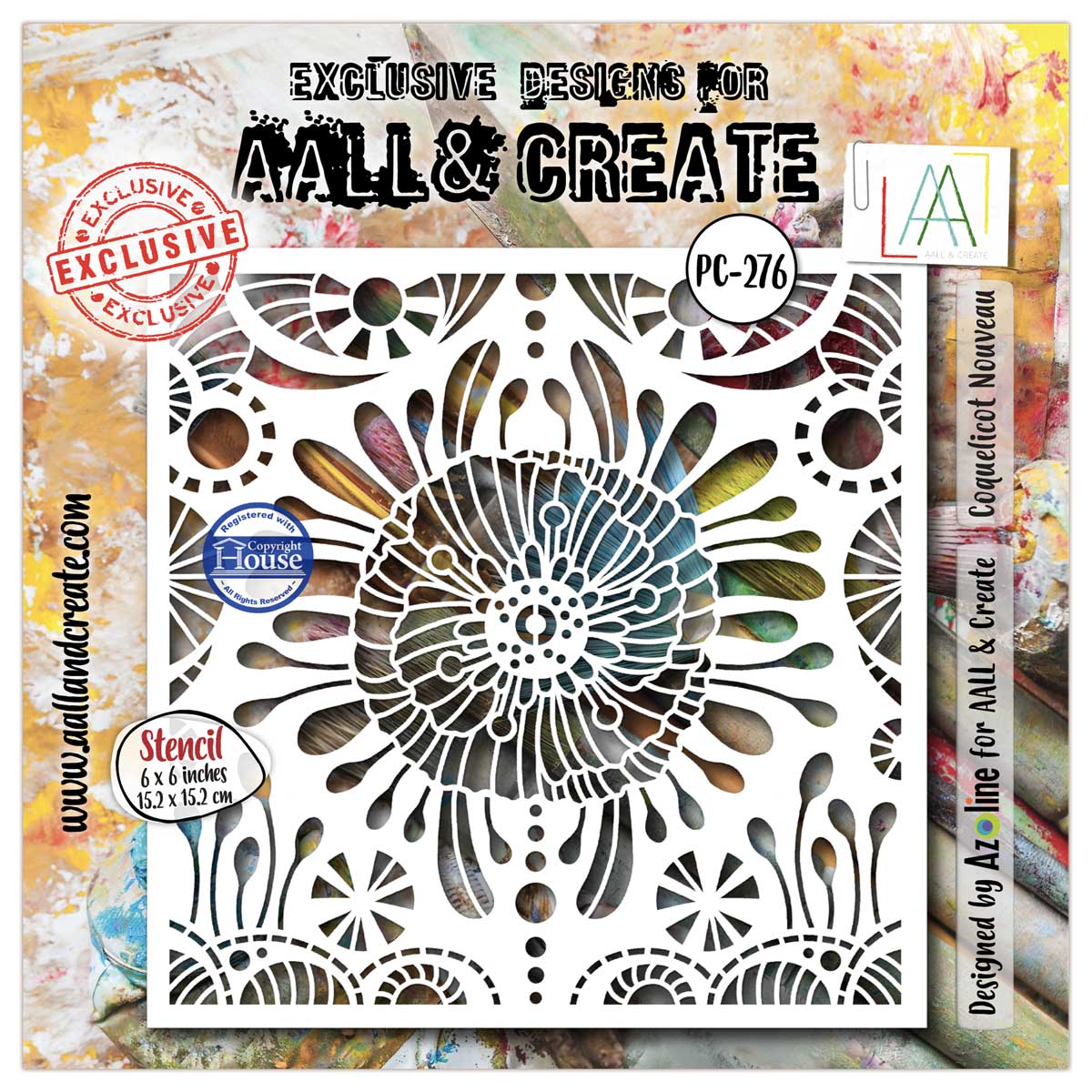 AALL & Create Stencil - Coquelicot Nouveau [PC-276]