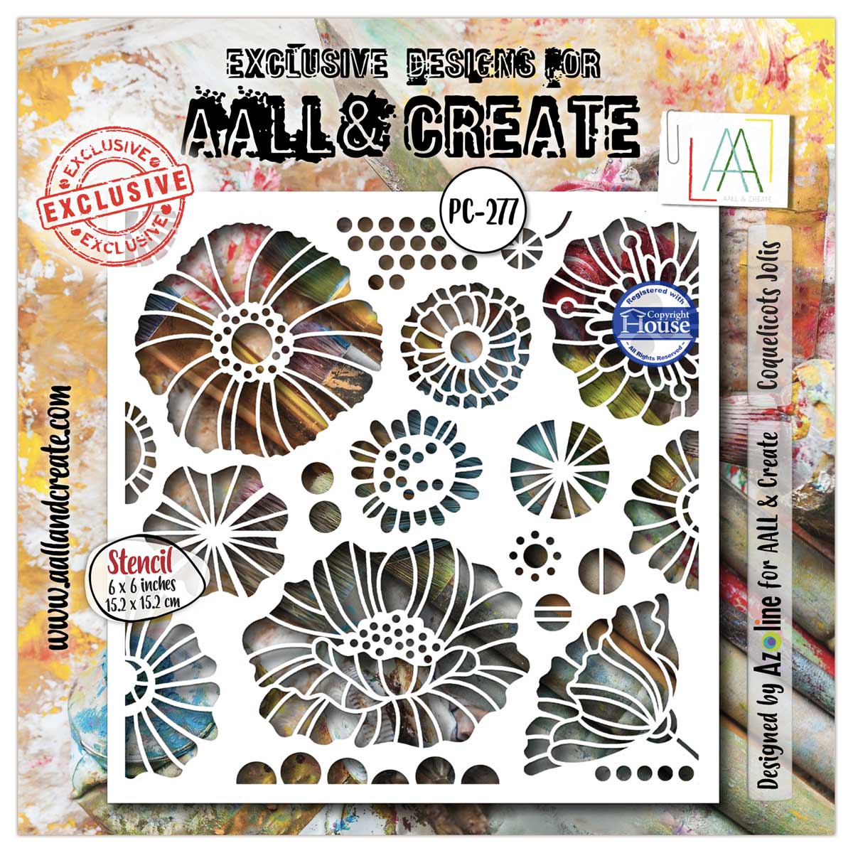 AALL & Create Stencil - Coquelicots Jolis [PC-277]