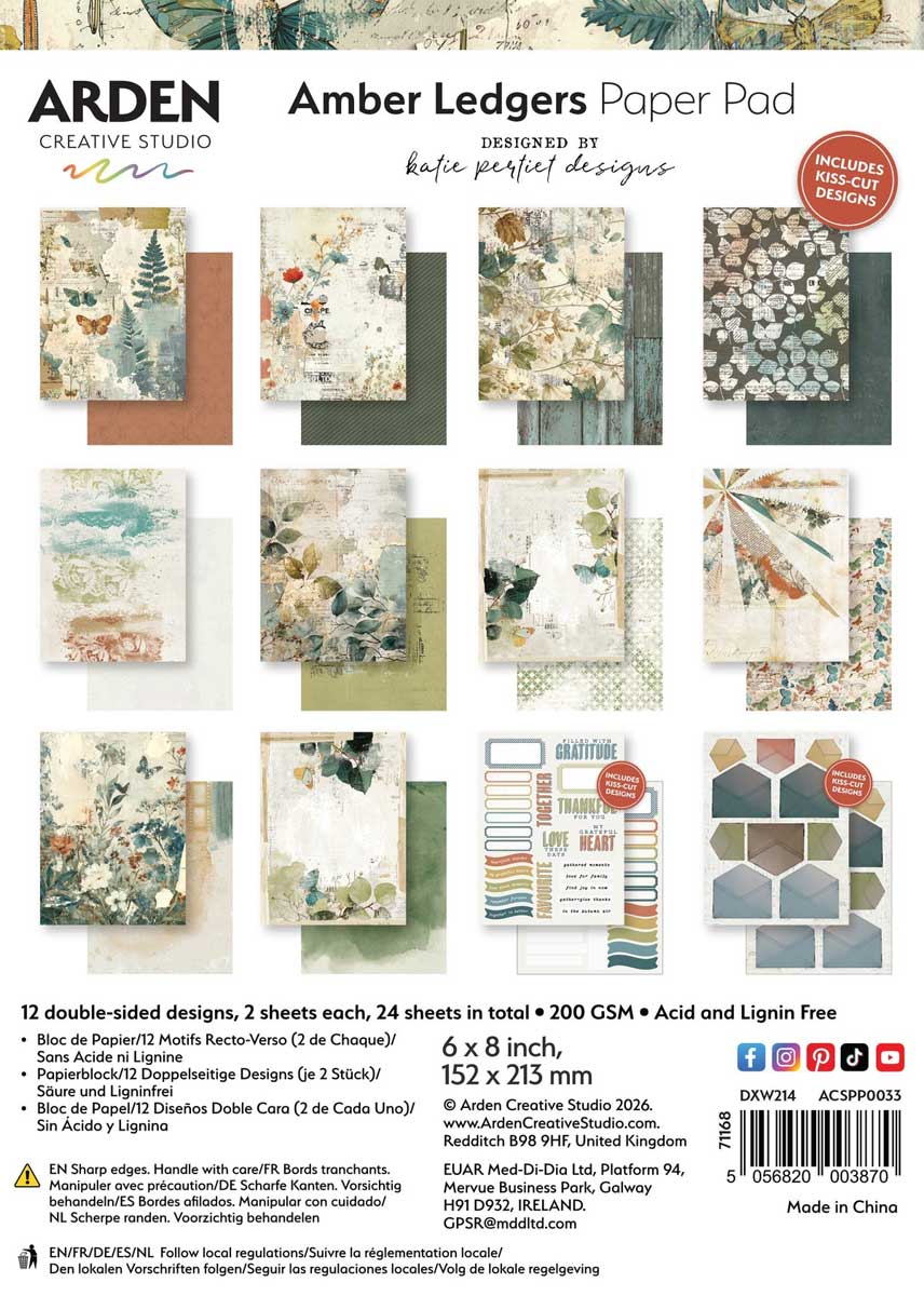 Arden Creative Studio Amber Ledgers Collection - 6" x 8" Paper Pad [ACSPP0033]