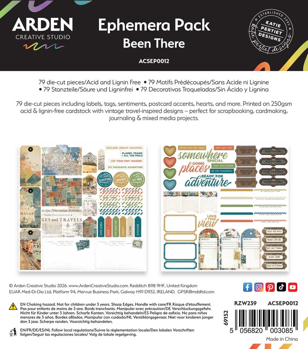 Arden Creative Studio Been There Collection - Ephemera Pack [ACSEP0012]