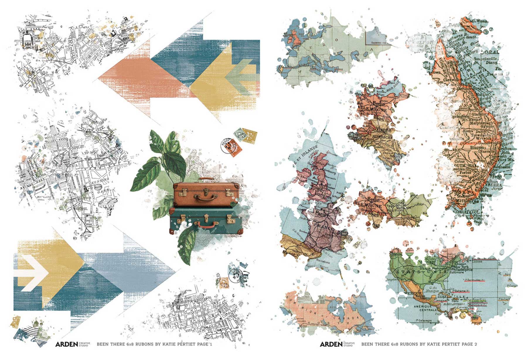Arden Creative Studio Been There Collection - Rub-On Transfer Set [ACSRO0008] - Image 2
