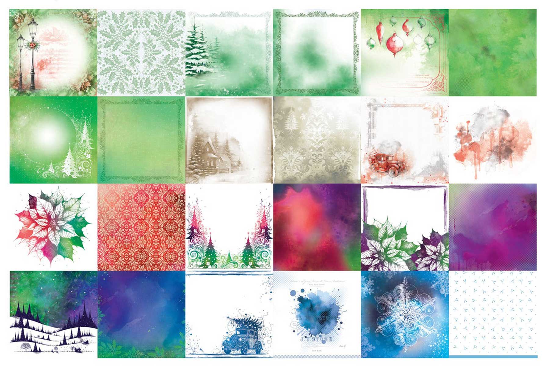 Arden Creative Studio / Cathie Shuttleworth Vintage Christmas Collection - 12" x 12" Paper Pad [ACSPP0007] - Image 2