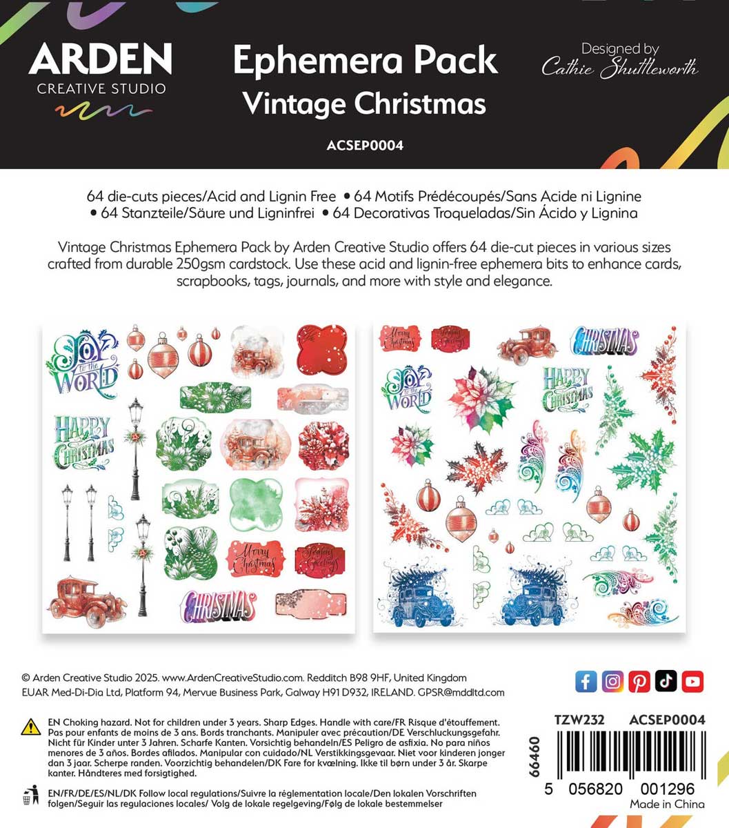 Arden Creative Studio / Cathie Shuttleworth Vintage Christmas Collection - Ephemera Pack [ACSEP0004]