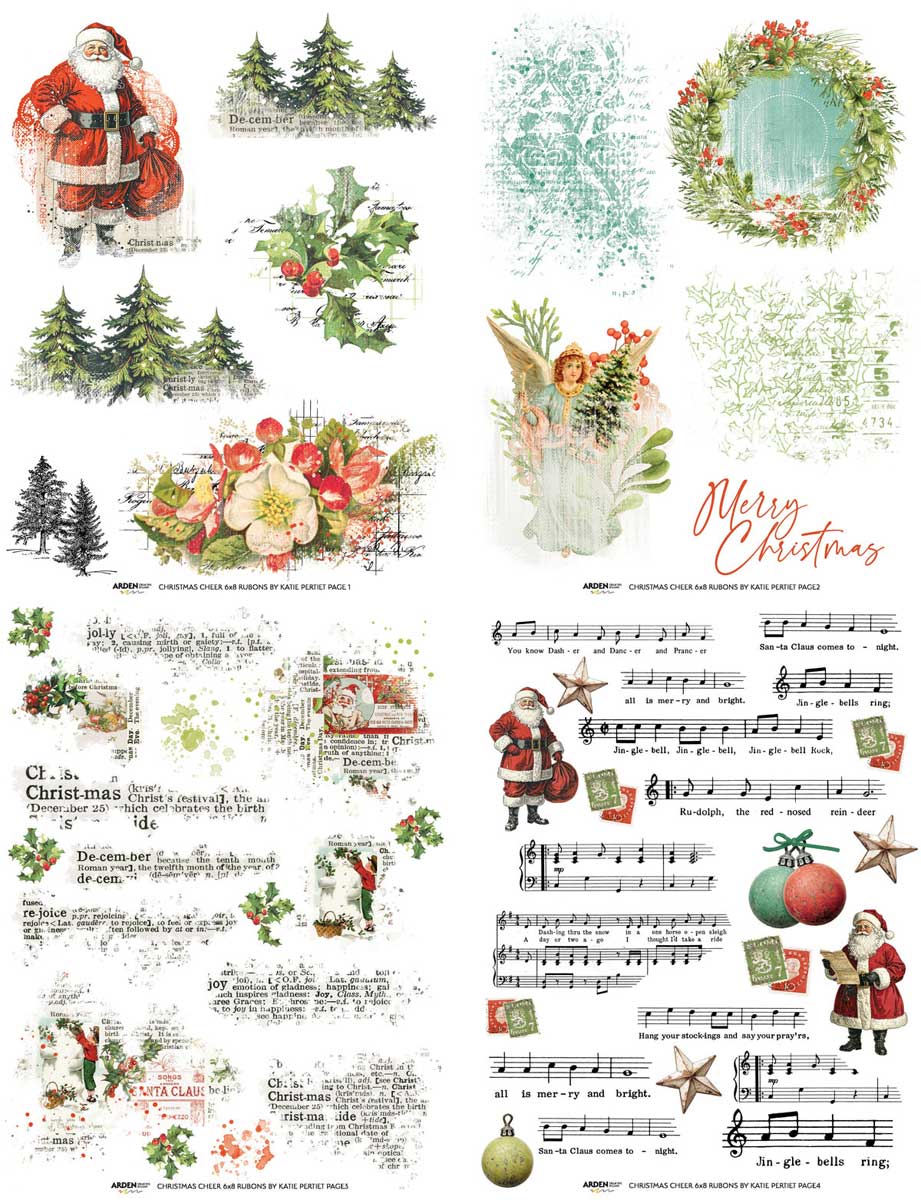 Arden Creative Studio Christmas Cheer Collection - Rub On Transfer Set [ACSRO0011] - Image 2